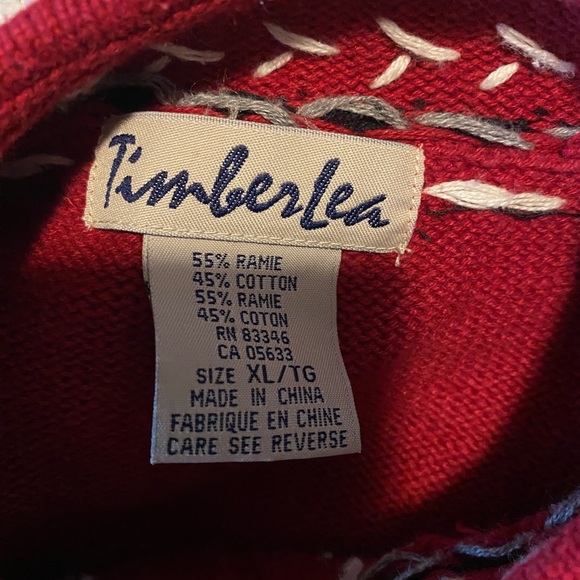 Vintage Timberlea Zip Up Christmas Sweater Snowman Beaded Size XL - Picture 5 of 7